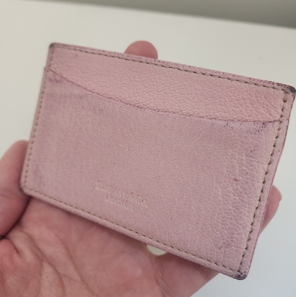 Tiffany & Co. Pink Leather Card Holder